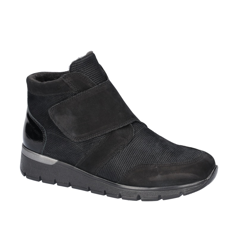 Удобни дамски боти-RAMONA BOOT VELCRO BLK