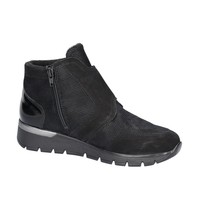 Удобни дамски боти-RAMONA BOOT VELCRO BLK