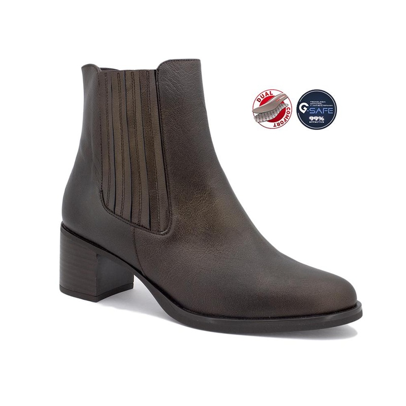 Удобни дамски боти PSB 255447 HEEL CAOBA