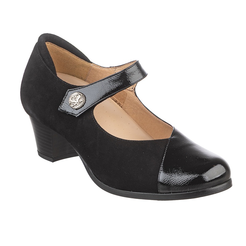 Елегантни дамски обувки на ток PSO 255293 MJ BLK