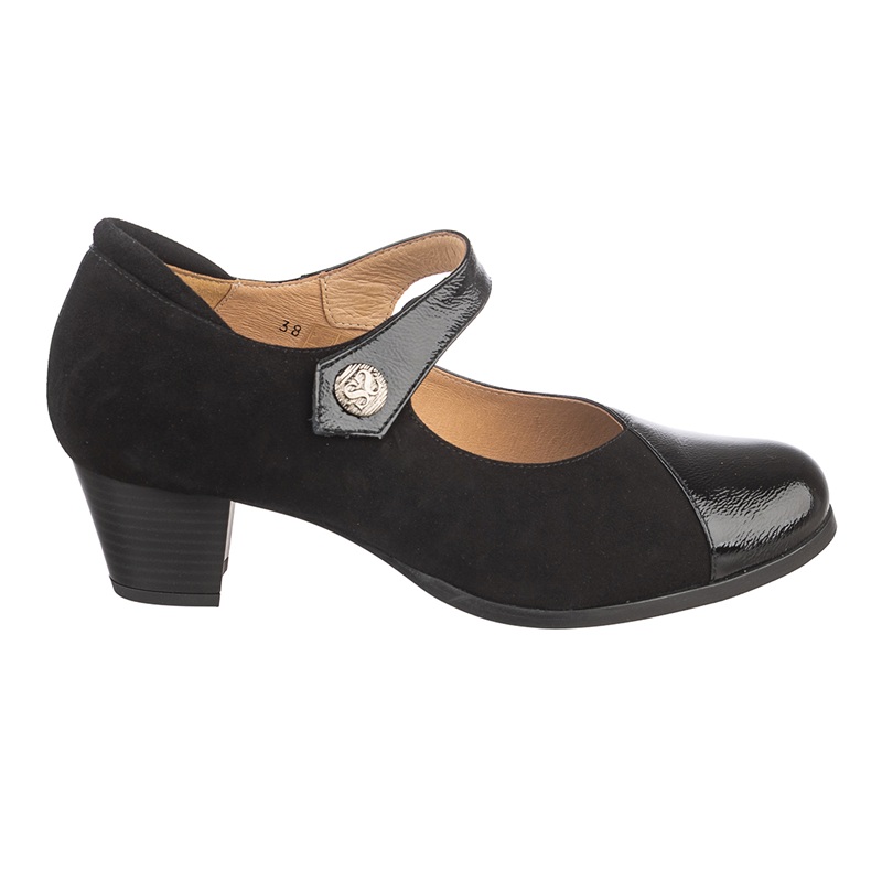 Елегантни дамски обувки на ток PSO 255293 MJ BLK