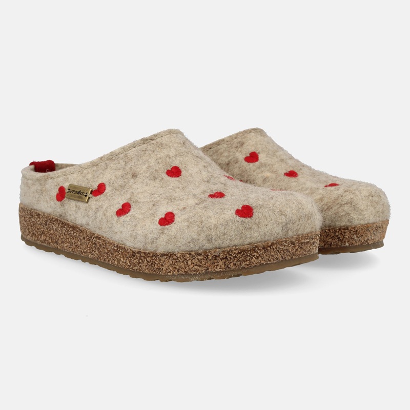 Удобни домашни пантофи HF CUORICINI BEIGE